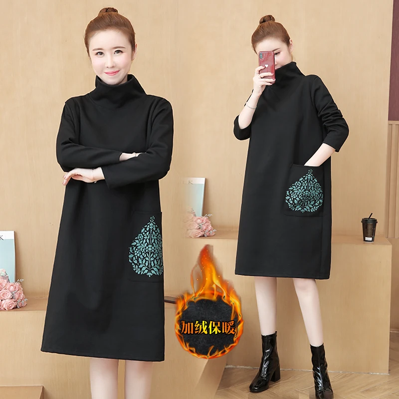Женское платье большого размера плюс XL 5XL теплое XXL XXXL 3XL XXXXL 4XL вельветовое