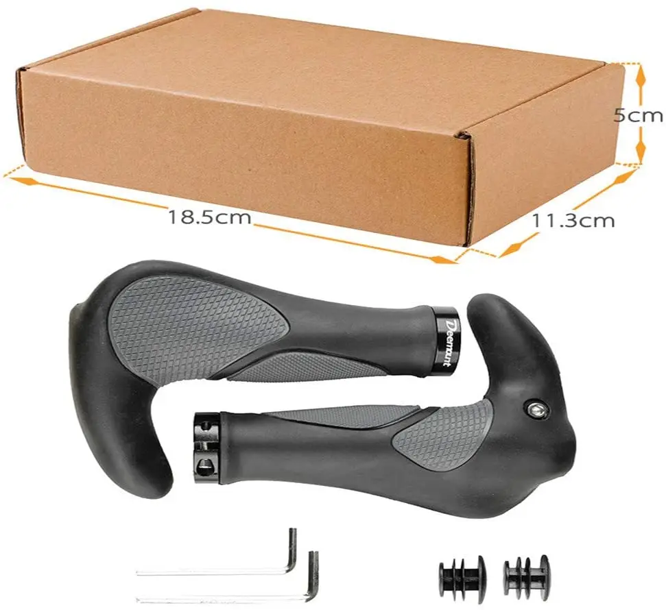 

1 Pair Comfy Bicycle Rubber Integrated MTB Cycling Hand Rest Mountain Bike Handle Case Sheath Shop Auxiliary Handle With Horn