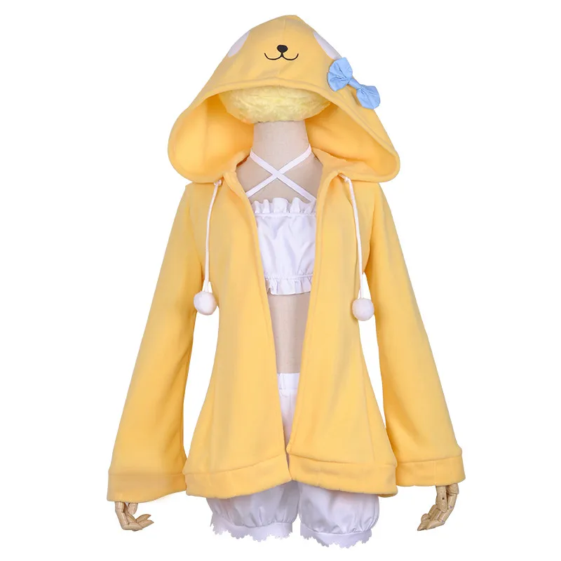 Азур Лейн Эйн Узуки пижамы косплей милый желтый костюм ночная рубашка с шапкой