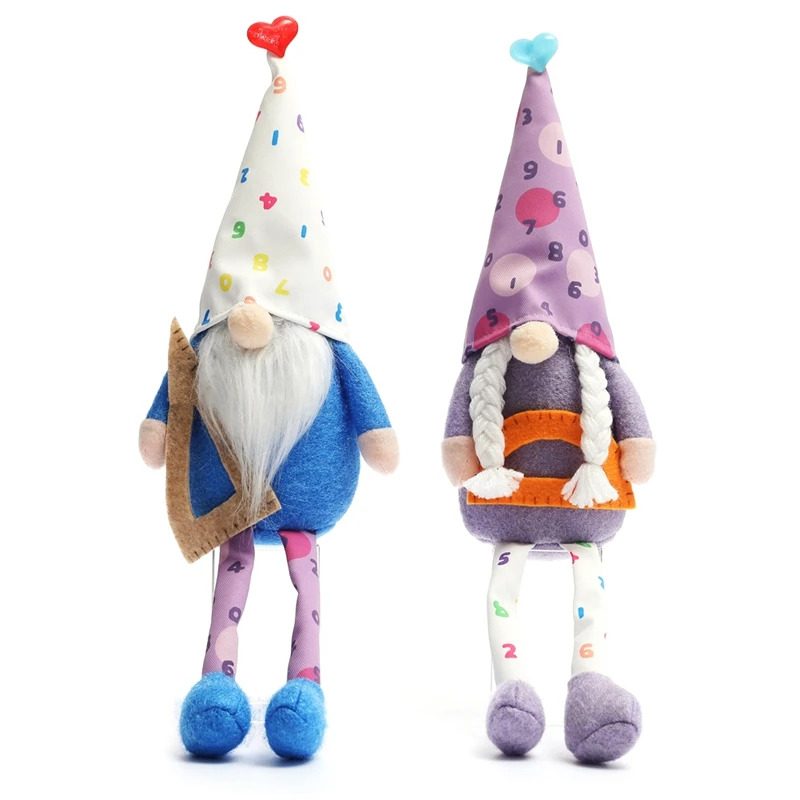 

Back to School Gnomes Decor Doll Desktop Ornament Graduation Holiday Gnomes Farmhouse Home Tiered Tray Decor