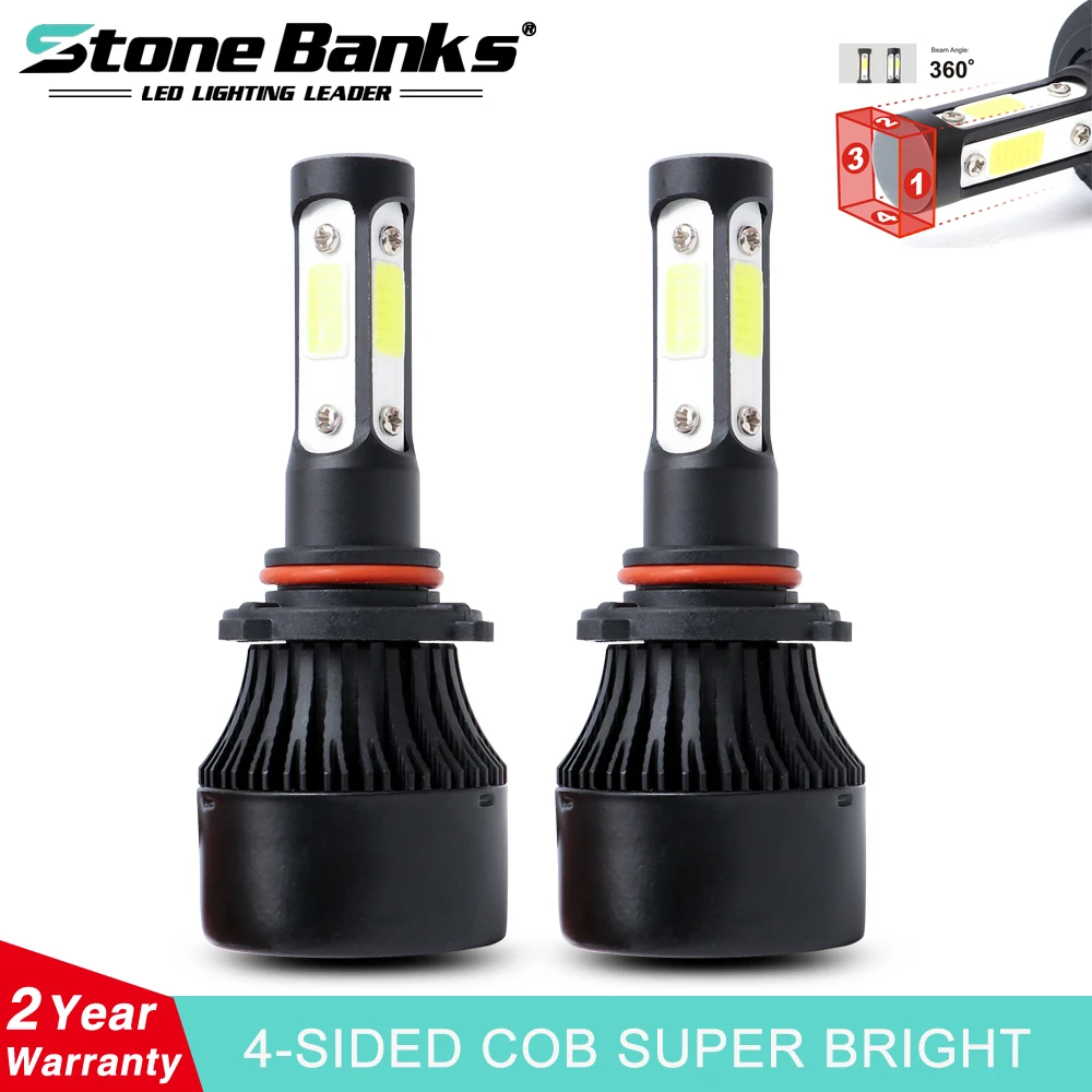Stone Banks 4 стороны люмен H7 H4 H1 H11 9006 HB4 H8 H9 H3 9005 HB3 H16 HIR2 H13 HB1 HB5 светодиодный светильник