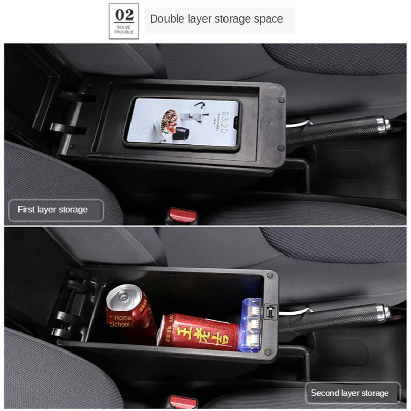 Подлокотник для Kia Morning центральный контейнер хранения деталей интерьера Picanto -