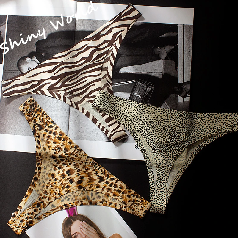 Сексуальное нижнее белье для женщин стринги с пятнистым леопардом женские