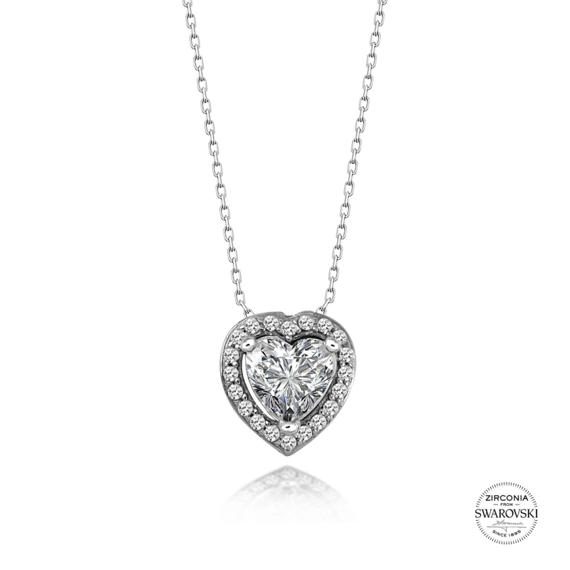 

Серебряное ожерелье Silverlina с фианитом Сваровски