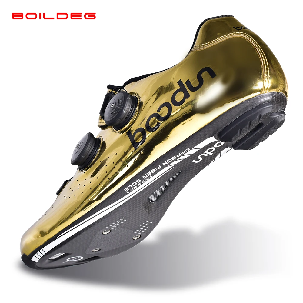 2020 Boodun Road Cycling Shoes Ultralight Carbon Fiber Bike Pro Self-Locking Racing Athletic Zapatos Ciclismo | Спорт и развлечения