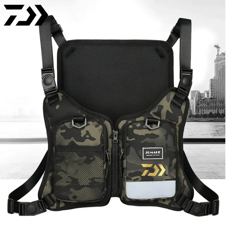 

2022 Daiwa Multifunctional Tactical Fishing Bag Men Outdoor Sport Waist Pack Travel Camping Multi-Purpose Cycling Backpack