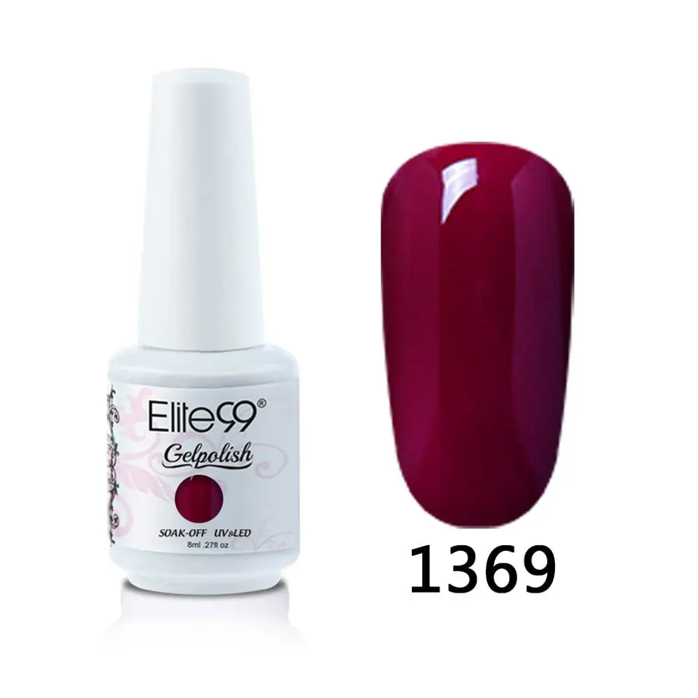 1369 Elite99 8 мл Гель-лак для ногтей Vernis Полупостоянный лак для ногтей УФ-гель лак для ногтей эмаль для маникюра Лак для ногтей - Цвет: 1369