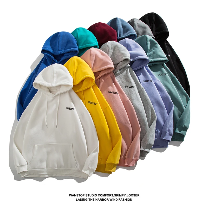 

Men Hoodies Sweatshirts Solid Casual Basic Loose Autumn Fashion Simple Hooded Style All-match S-5XL