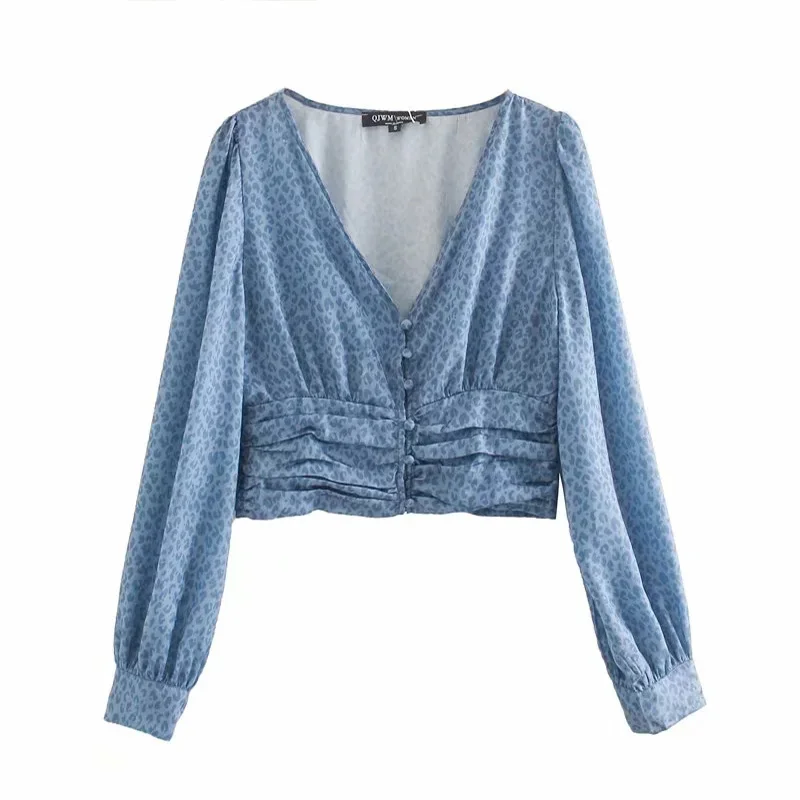 Женский кардиган с v-образным вырезом JXYSY модный принтом blusas mujer de moda 2020 кимоно