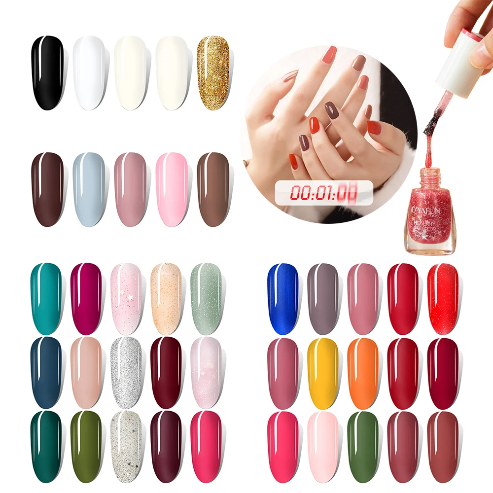 Manicure Nail Art Tearable Quick Dry Normal Without Lamp Polish Glitter Sequins Uv Varnish Matte Watercolor Drops Nails | Красота и
