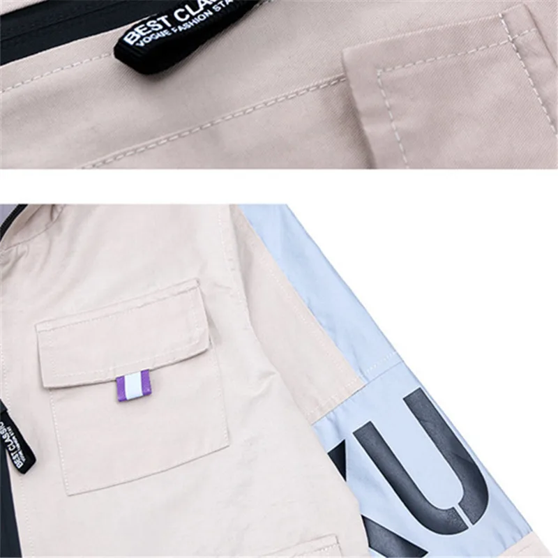 

Boy Clothing Boys Spring Sets 2020 New Youth Autumn Sportswear Windproof Hooded Jacket + Pants Big Boy Kids Reflective 2 Pcs Set