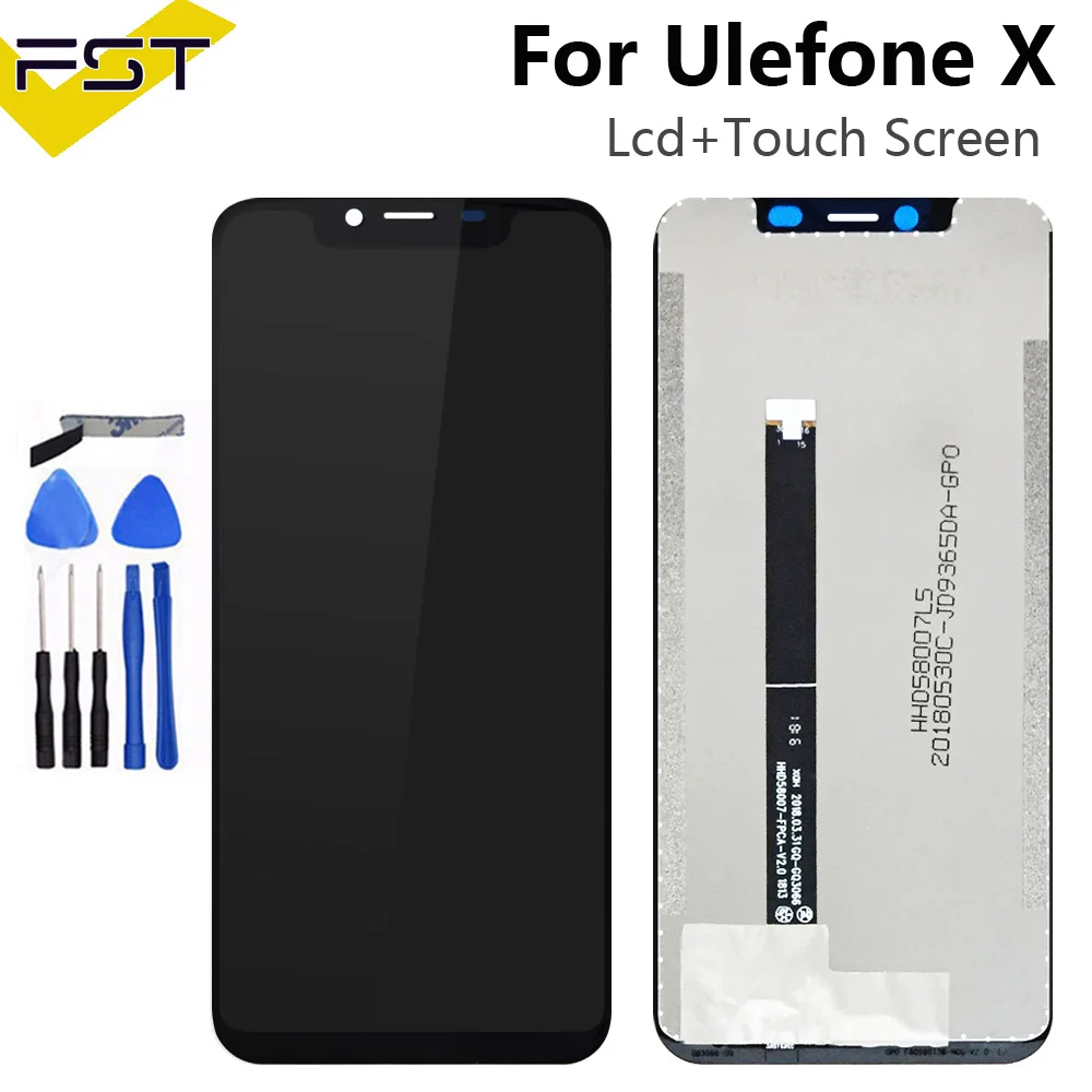 Черный 5,85 ''для Ulefone X ЖК-дисплей и сенсорный экран дигитайзер+ инструменты и клей для Ulefone X Аксессуары для мобильных телефонов