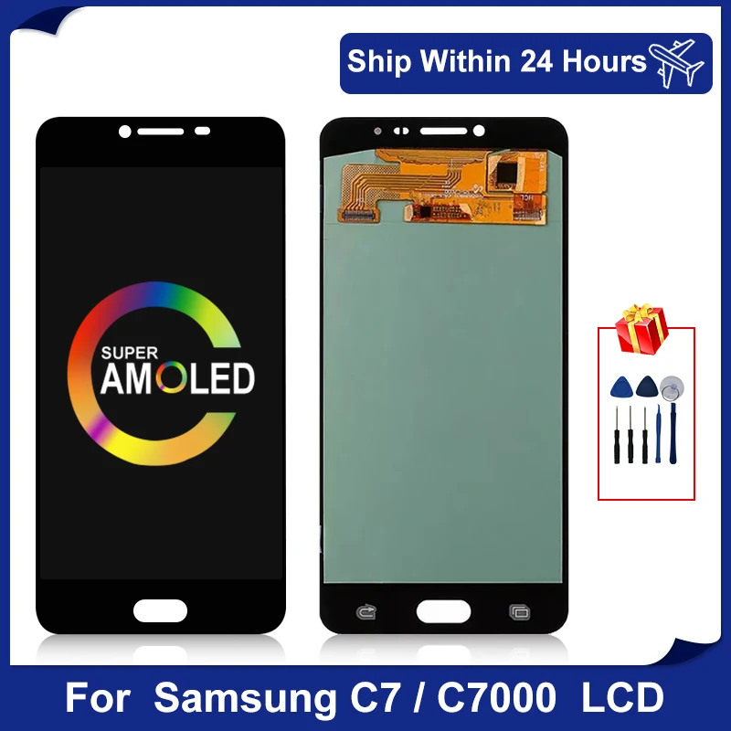 

5.7" AMOLED For Samsung Galaxy C7 C7000 LCD Display Touch Screen Digitizer For Samsung C7 SM-C7000 Replacement Parts