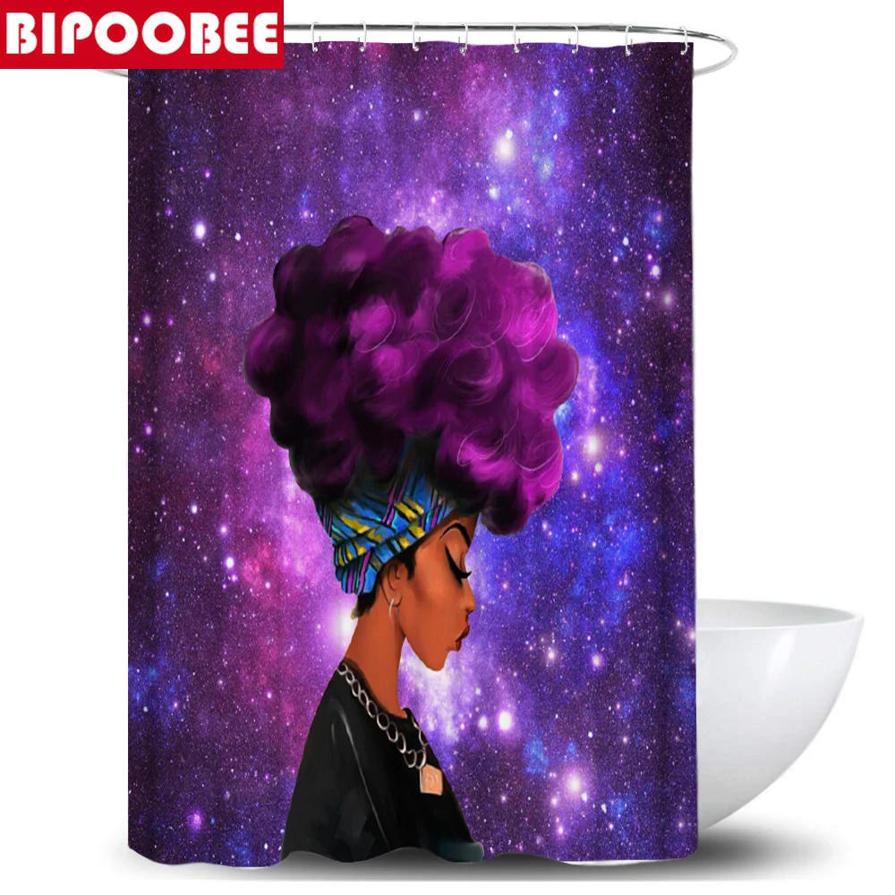 Африканская американская Женская занавеска для душа сексуальная ванной комнаты