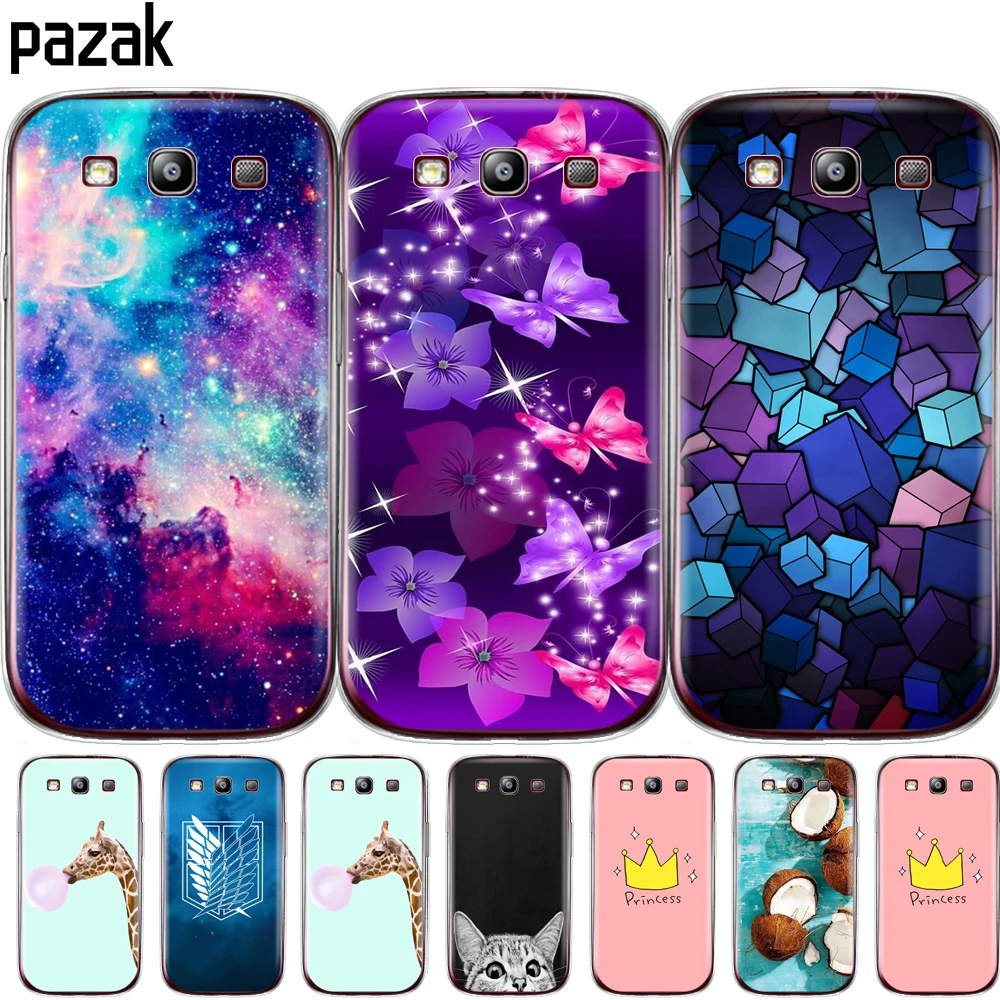 Силиконовый чехол для Samsung Galaxy S3 i9300 мягкая задняя крышка из ТПУ телефона бампер с