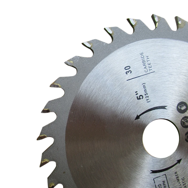 

125*20mm 30T Saw Blade Carving Carbide Circular For Cutting Woodworking Plastic