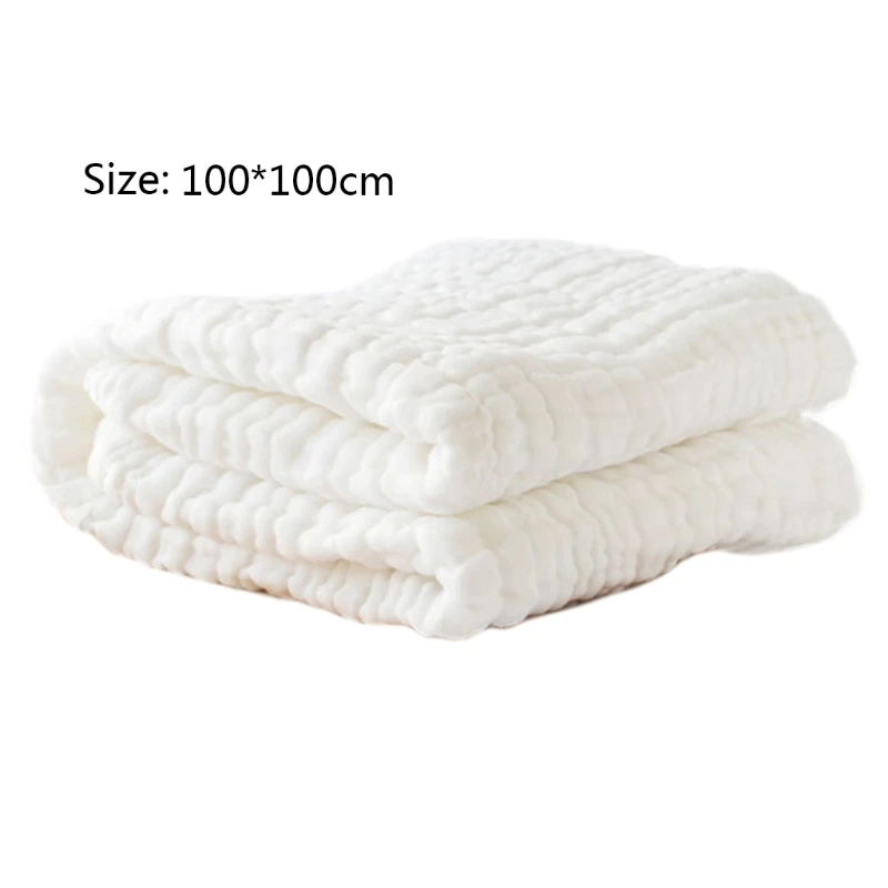 

Reusable Baby Muslin Blanket Infant Swaddle Wrap Newborn Soft Breathable Gauze Bedding Bath Towel Shower Gifts