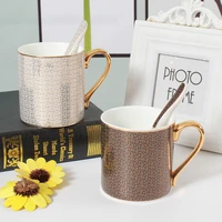 european bone china coffee cup office light luxury ceramic cup lovers home drinking cup milk mug