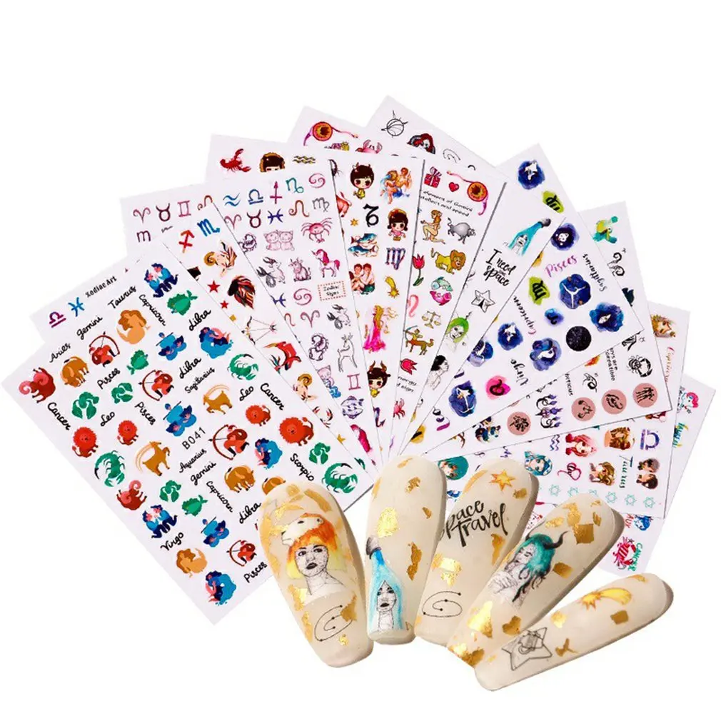 

Beautiful Nail Stickers Perfect Set Twelve Constellations Mexican Fashion Nail Stickers Mixed Set For Nail Beauty