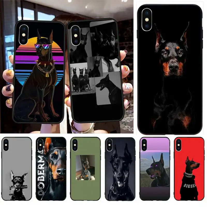 

Doberman Animal Dog Phone Case for iphone 12 13 Mini SE 2020 5 5S 6 6S Plus 7 8 Plus X XR XS 11 Pro Max Fundas Coque cover