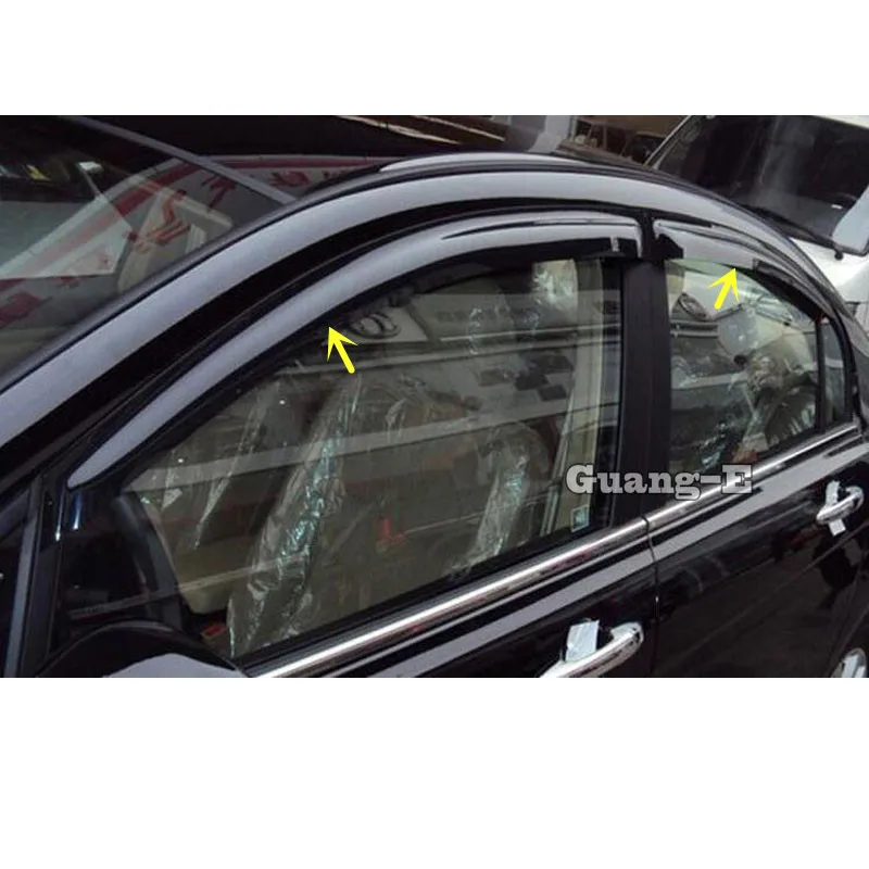 4 шт. пластиковые ветрозащитные стекла для Mitsubishi Lancer EX 2010 2011 2012 2013|Навесы и