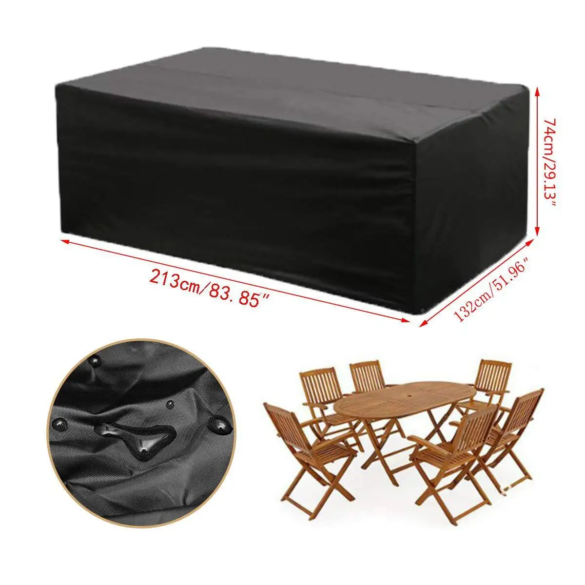

210D Oxford Waterproof Garden Furniture Cover For Rattan Table Cube Chair Sofa Dustproof Rainproof Outdoor Patio Protective Case