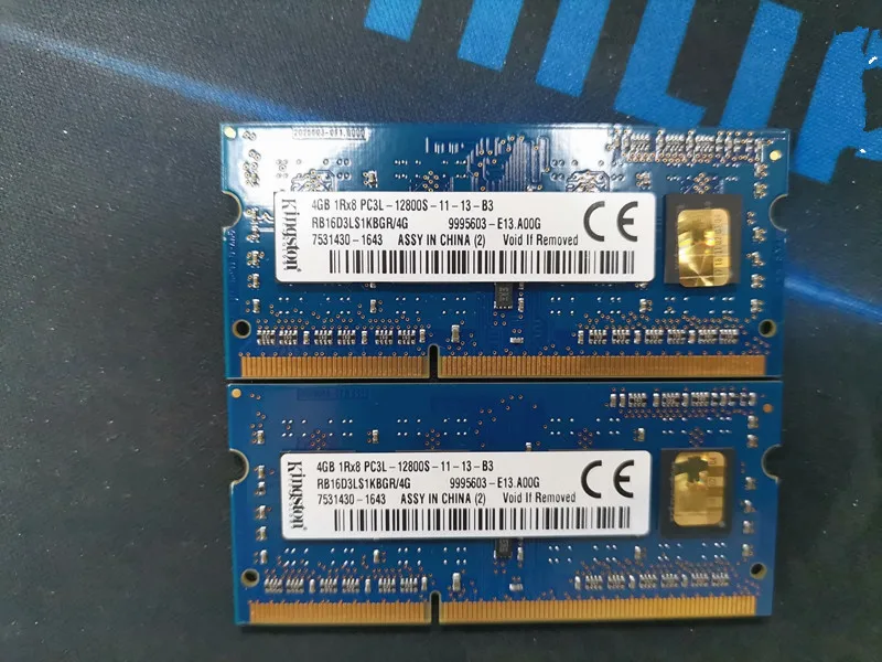 Б/у Kingston ddr3 4 Гб 1600 МГц оперативная память 1 35 V 1Rx8 PC3L 12800S 11 DDR3 памяти