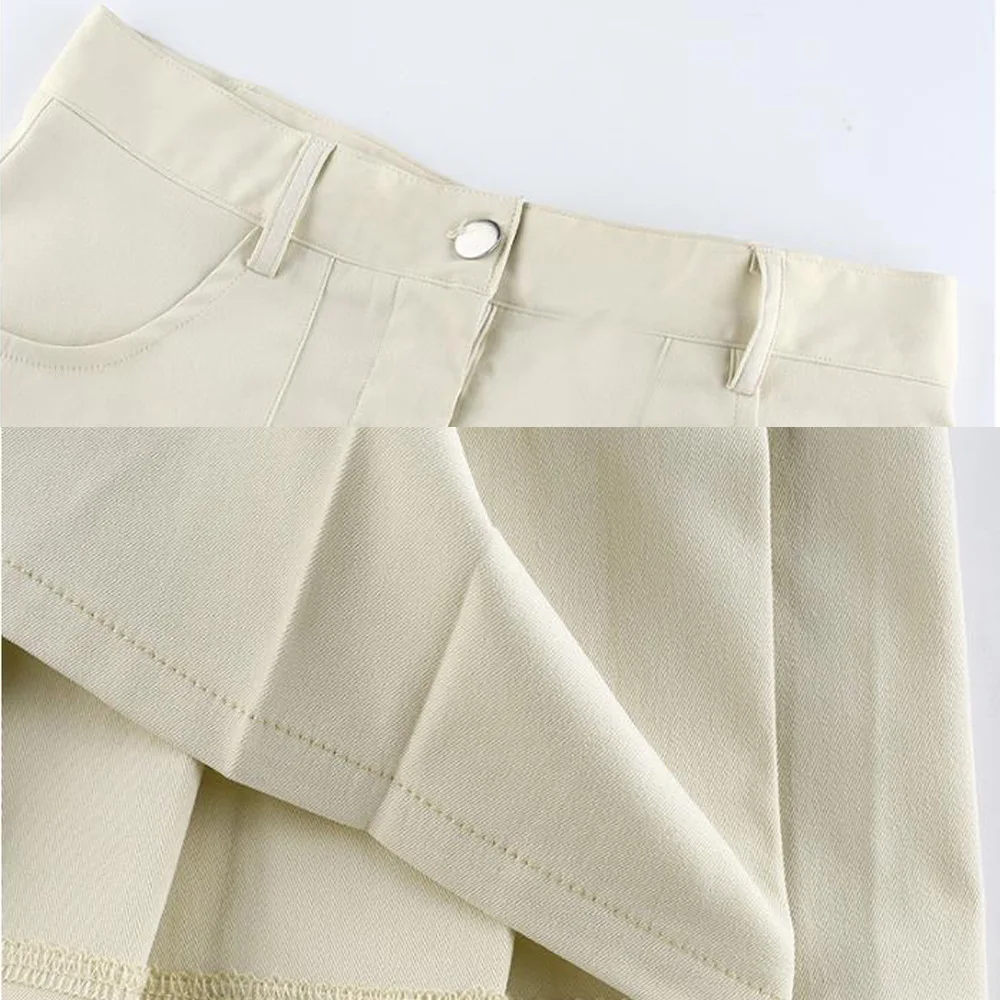 

Harajuku Punk Y2K Mini Pleated Skirt Ladies Summer High Waist Micro Shorts Skirts Womens Ruffles Fashion Korean