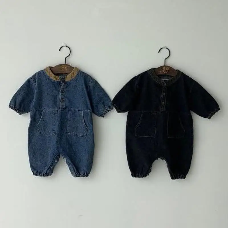 

Autumn Winter Toddler Boy Clothes Kids Baby Girl Boy Denim Romper Long Sleeve Jumpsuit Playsuit Outfit Clothes Set