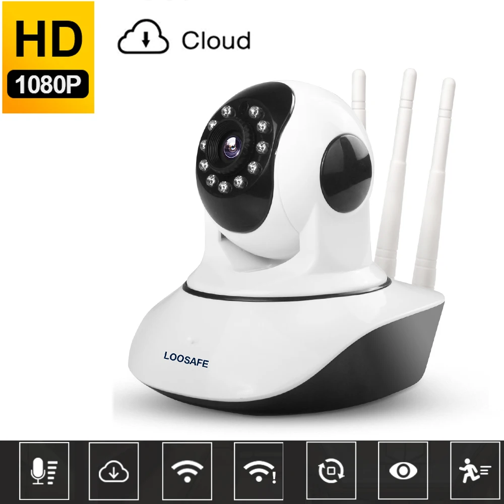 Беспроводная IP камера с функцией ночного видения 1080P 360 Wi Fi|Камеры