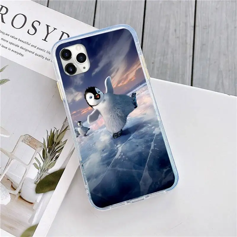 

penguin happy feet cute cartoon high quality Phone Case coque for iPhone 11 12 pro XS MAX 8 7 6 6S Plus X 5S SE 2020 XR