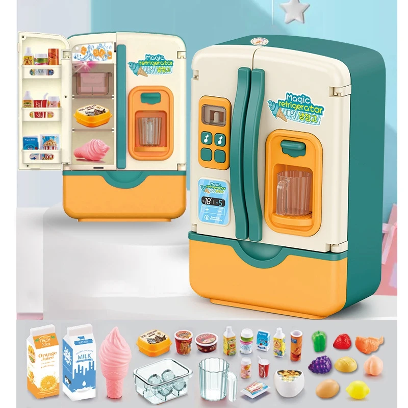

Kitchen Toy Baby Simulation Refrigerator Furniture Family Fun Game Pretend Play Toy for Children Birthday Gifts
