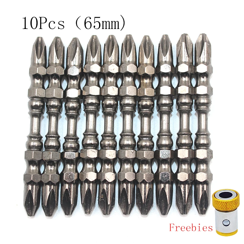 5/10PCS double-head PH2 screwdriver set 65-110mm 1/4 magnetic cross non-slip hand tool ring bit Accessories | Инструменты