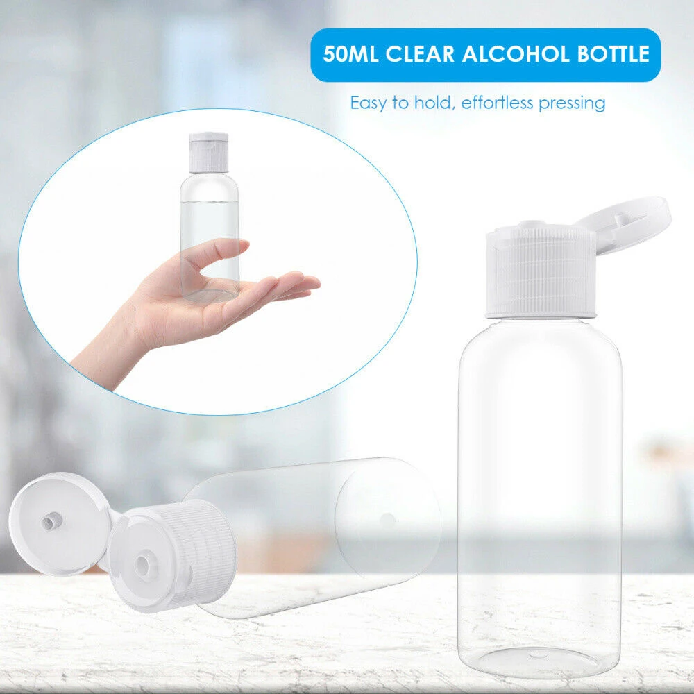 

12pcs 30/50/100ml Portable Travel Bottle Plastic Shampoo Lotion Bottles Transparent Cosmetic Sample Container