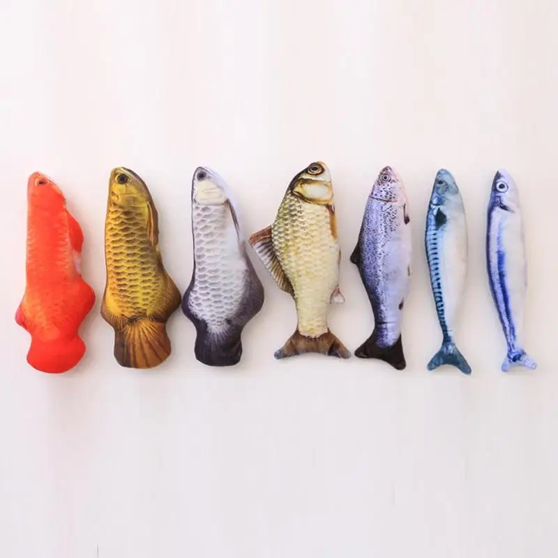 

Misterolina Catnip Toy Cats Products For Pets Artificial Fish Training Toys To Stuffed Durable Interactive Shape Plush Use X2T3