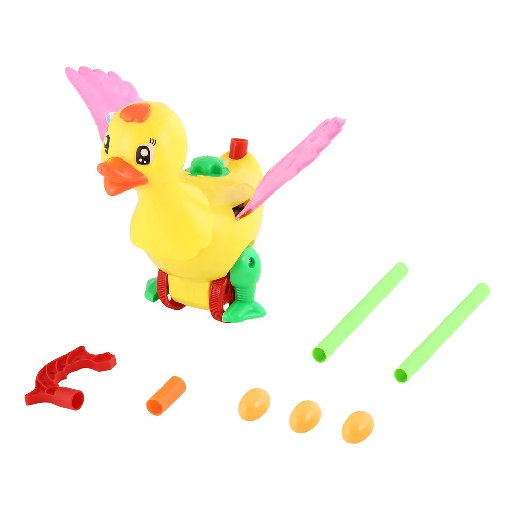 

2019 HOT Laying eggs Animal Trick Toys Hand Push Pull Baby Walking Toys Kids Interactive Dvelopment Single Rod Hand Pushed Toy