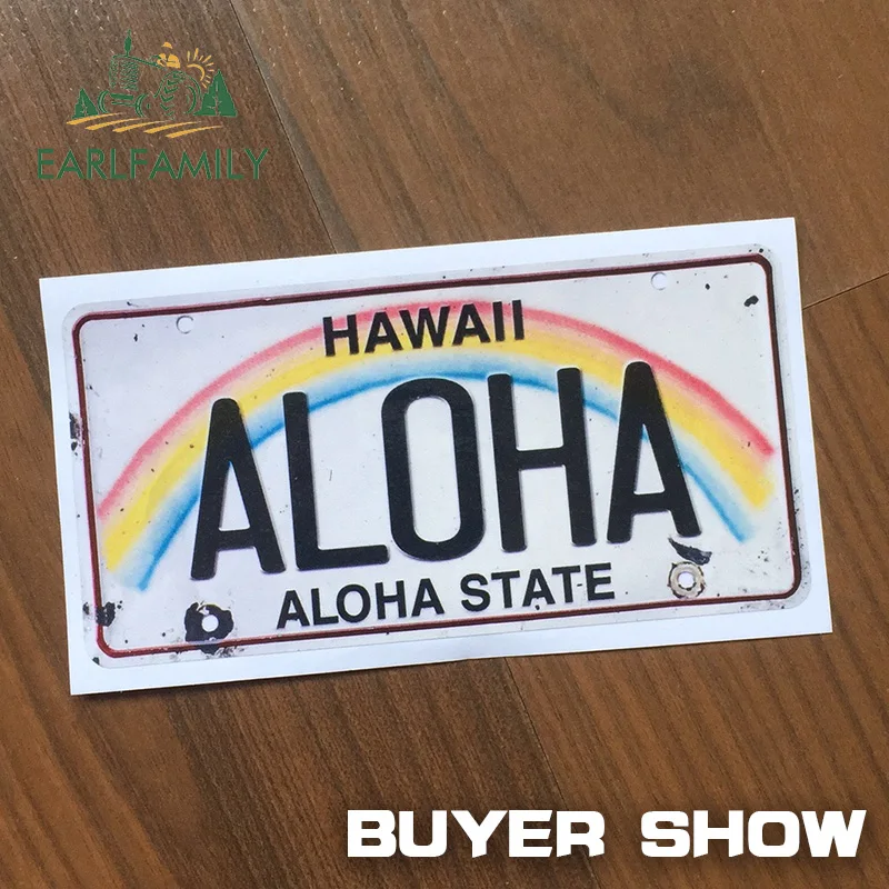 Автомобильная наклейка EARLFAMILY 13 см х 6 7 для винтажных Гавайских лицензий Алоха