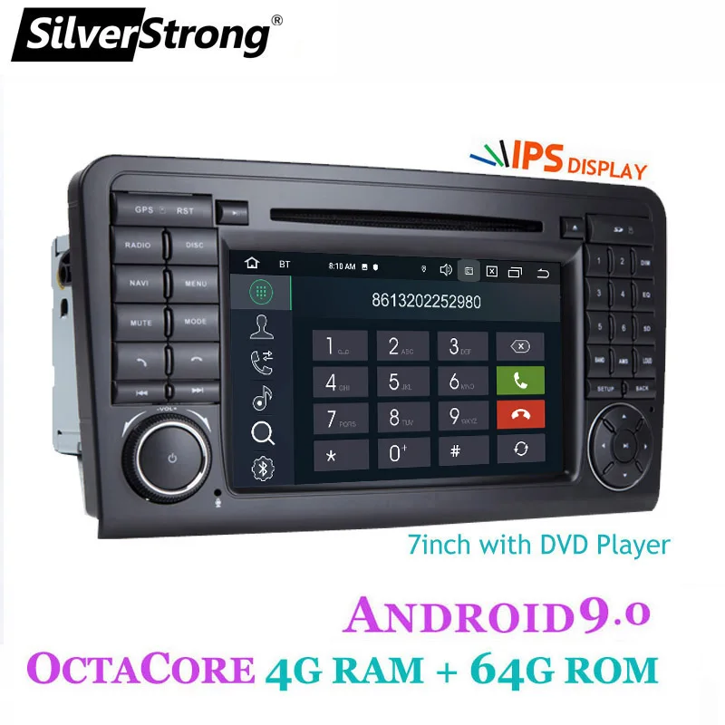 SilverStrong Android9.0 4G 64GB Автомобильный DVD для Mercedes Benz ML W164 GL 8 ядерный android автомобильный dvd аудио вариант 4 ядра 2G16G
