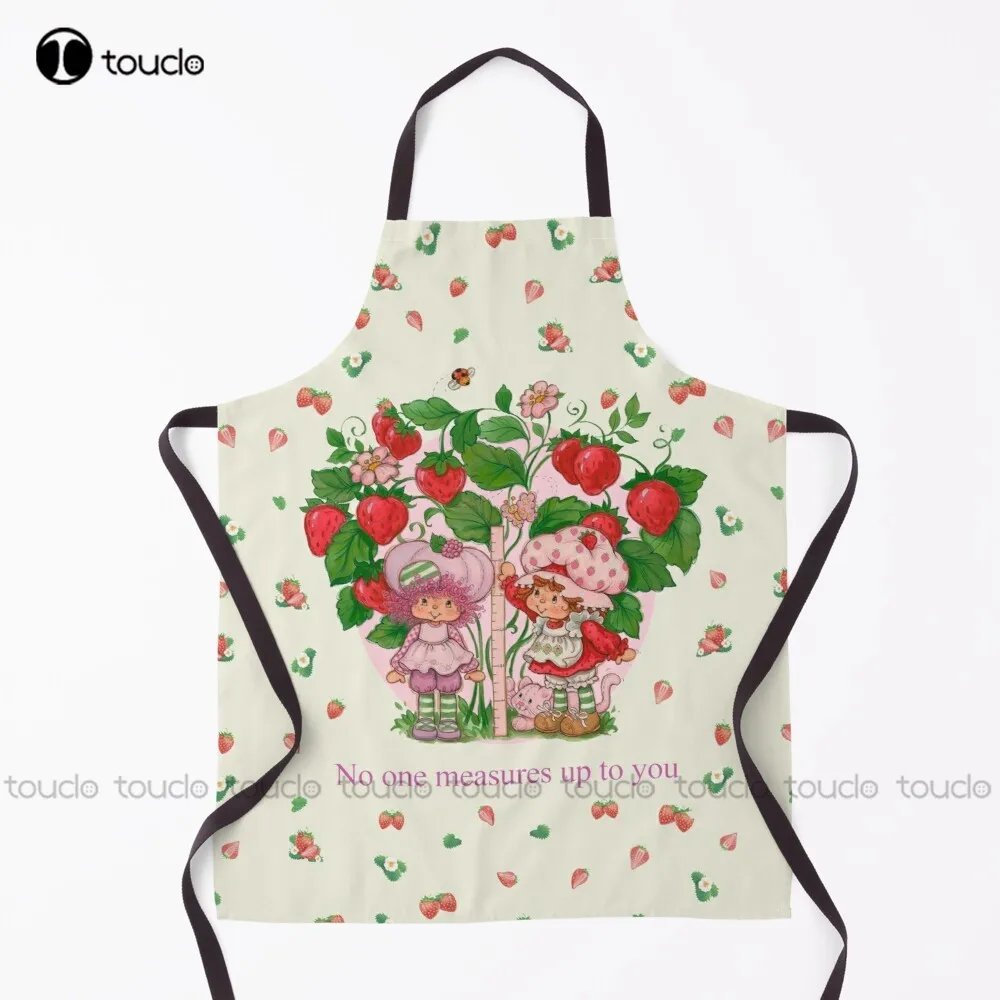 

Strawberry Shortcake Apron Green Apron For Women Men Unisex Adult Garden Kitchen Household Cleaning Custom Apron
