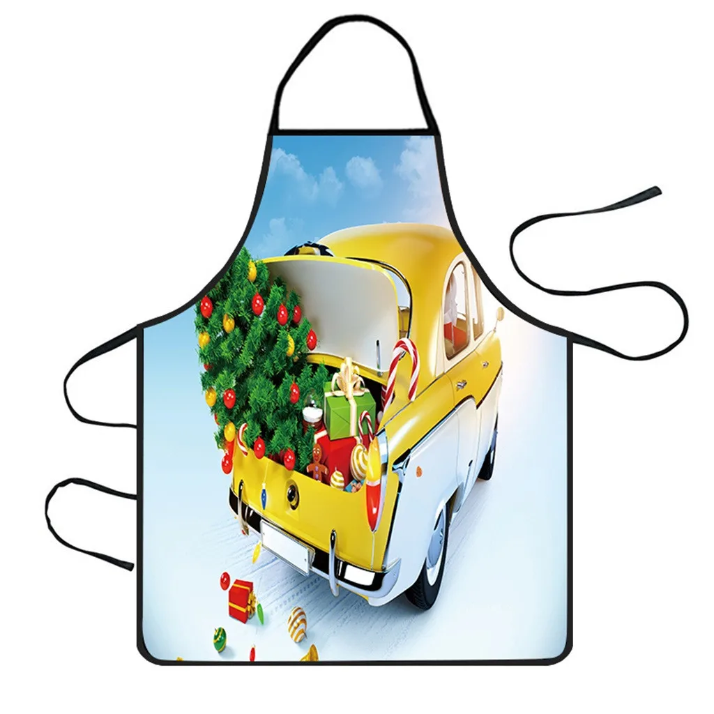 G Christmas Decoration Waterproof Apron Kitchen Aprons Dinner Party Apron Woman Pinafore Cooking Baking Party Cleaning Aprons - Цвет: G