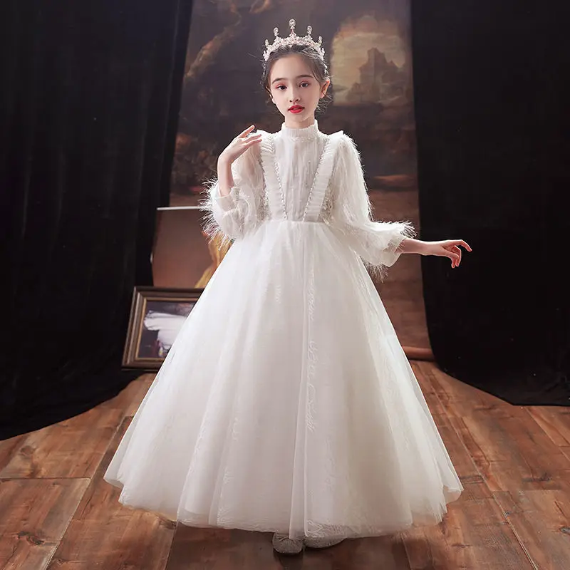 

Children'S Evening Dress Fairy First Birthday Princess Dress Fluffy Gauze Stage Costume Winter Dress For New Year 2022