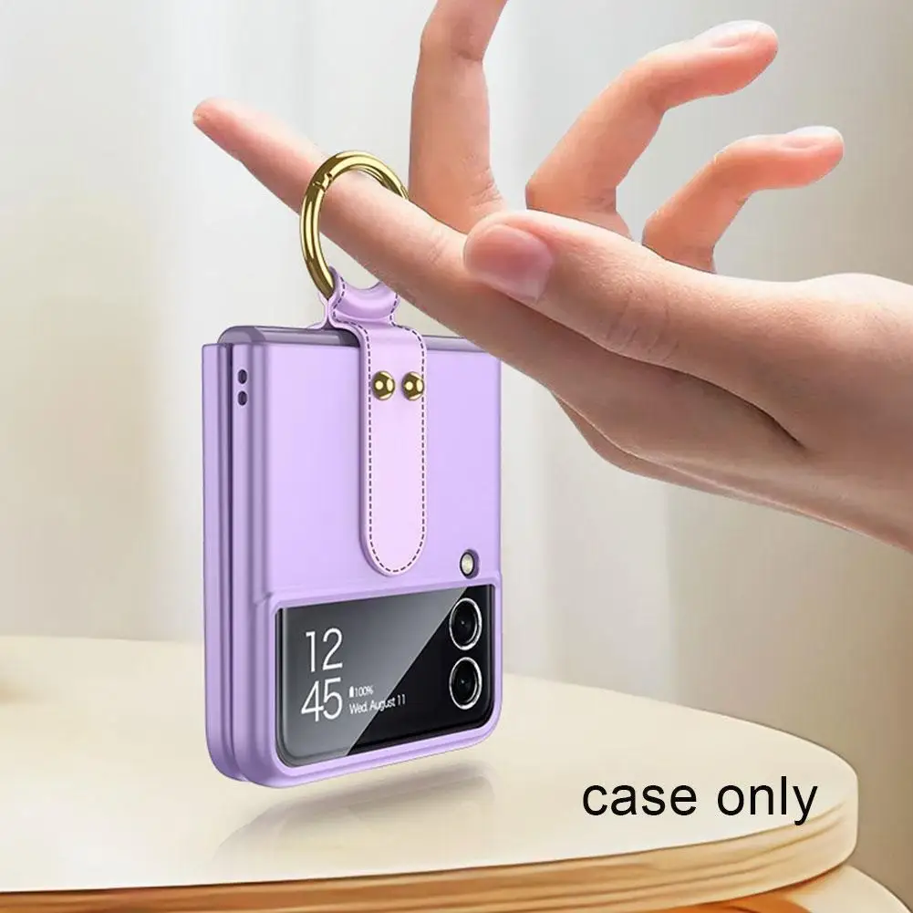 

For Z Flip3 Mobile Phone With Multi-color Ring Folding Film Ultra-thin All-in-one P6j1