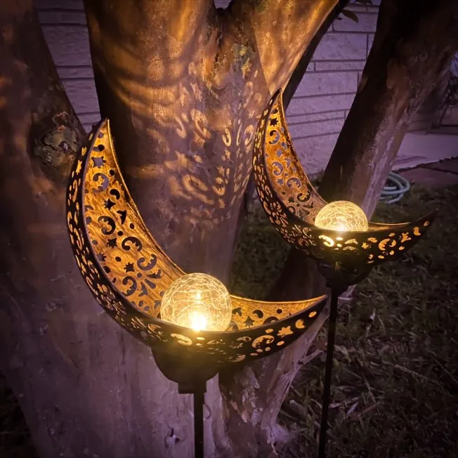 

Outdoor LED Solar Powered Moon Flame Lunar Garden Light LED Solar Powered Moon Flame Lamp Waterproof Outdoor Lights