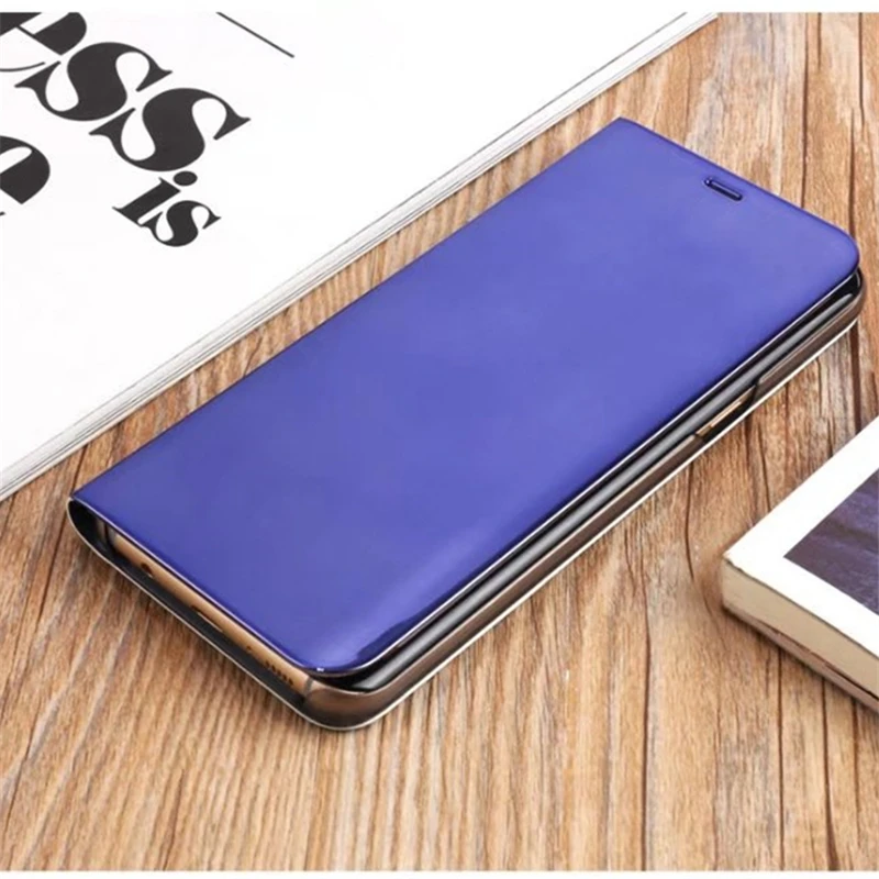 Зеркальный умный флип чехол для Samsung Galaxy S8 S9 S10 S20 S21 Plus A11 A21S A31 A41 A51 A71 Note 8 9 10