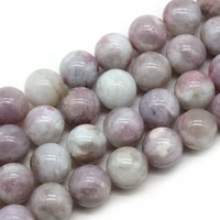natural stone plum blossom flower tourmaline round loose beads for jewelry making diy bracelets necklace charm handmade 6810mm