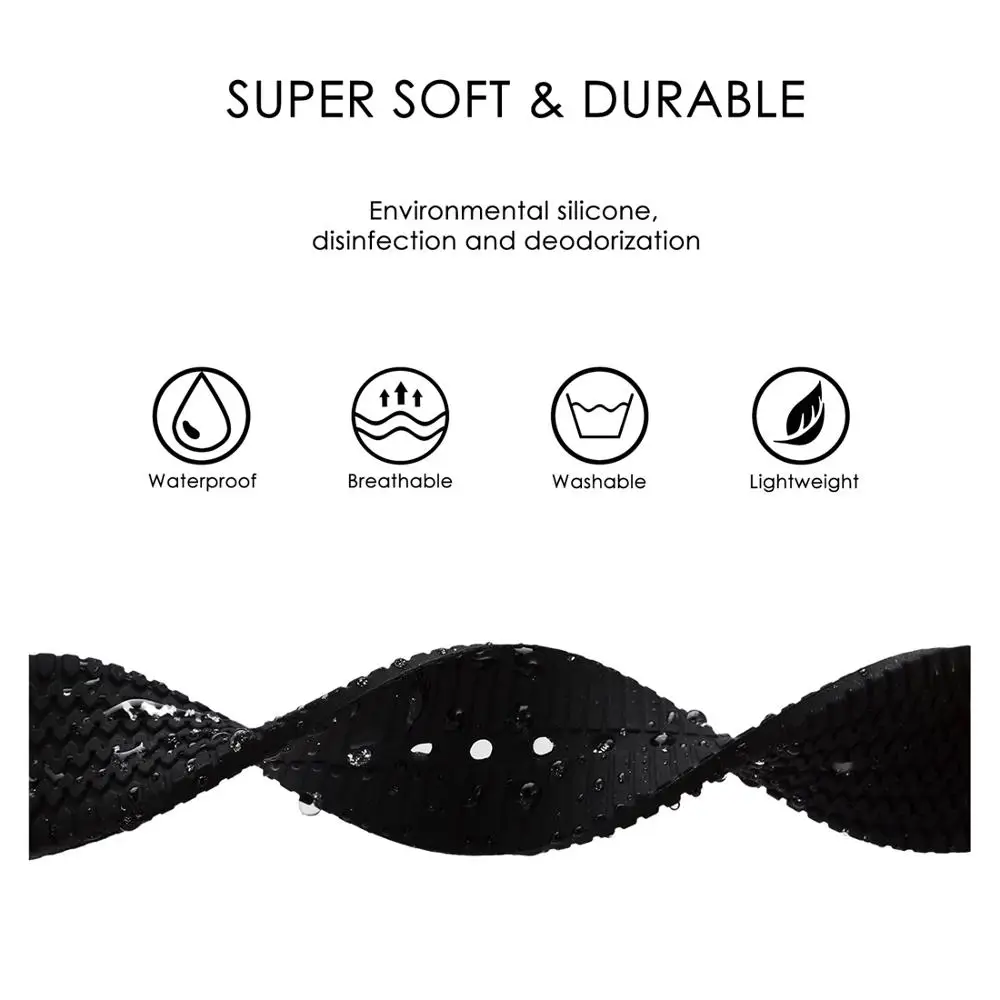 Силиконовый ремешок для часов Anbeer сменный мужчин и женщин спортивный стиль