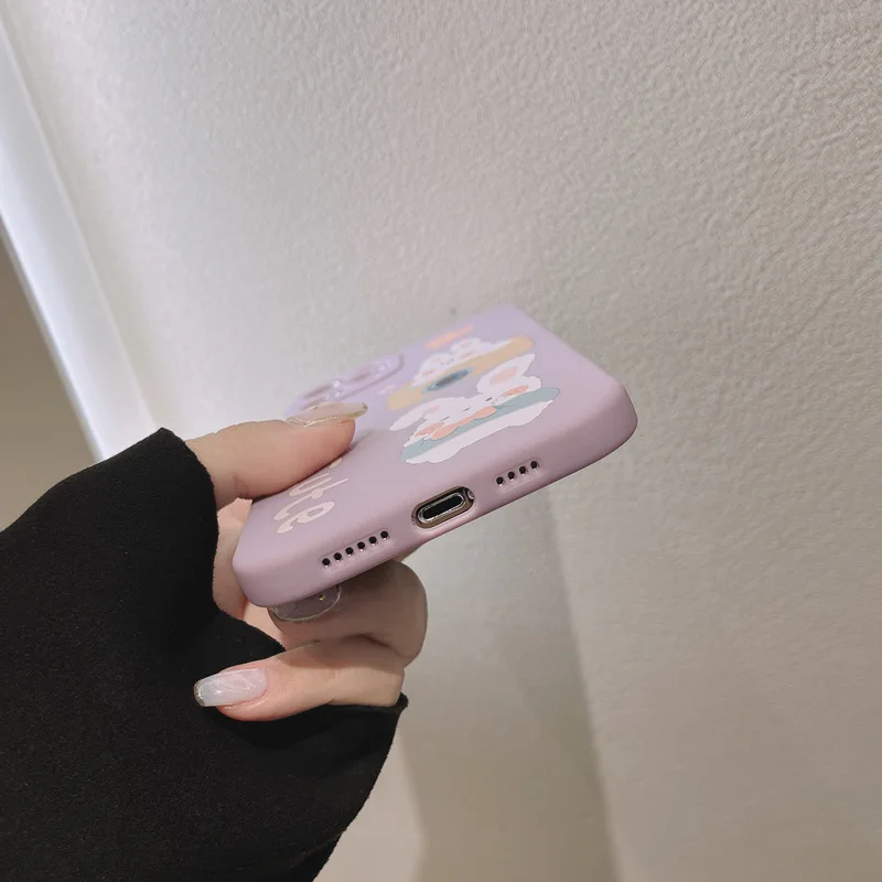 

So Cute star and rabbit phone case bunny silicone capa for iphone 12 mini 8 7 plus xs max x xr 11 pro max cover fundas shell