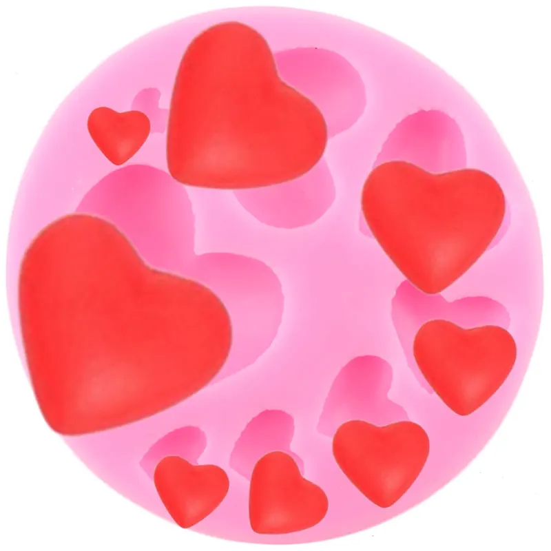 Силиконовая форма Mujiang в виде сердца драгоценного камня желе конфеты