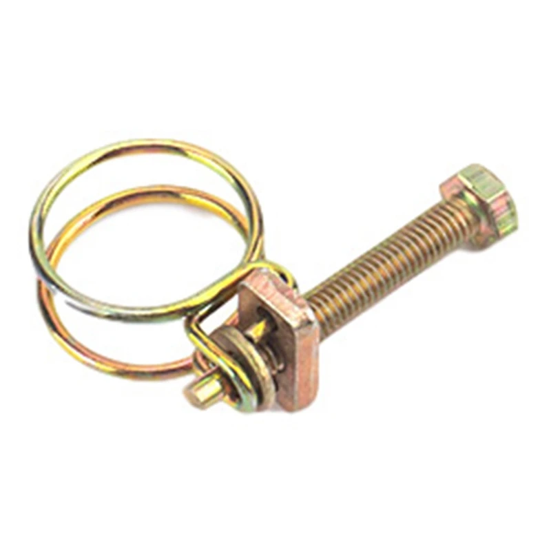 

50PCS Hose Clamp Adjustable Pipe Clamp Double Wire Plumbing Fastener