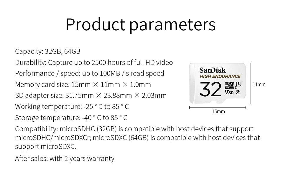 SanDisk карта вождения 32 Гб 64 Гб 128 ГБ 256 ГБ высокая выносливость Micro SD карта C10 V30 карта памяти TF карты видео мониторинг